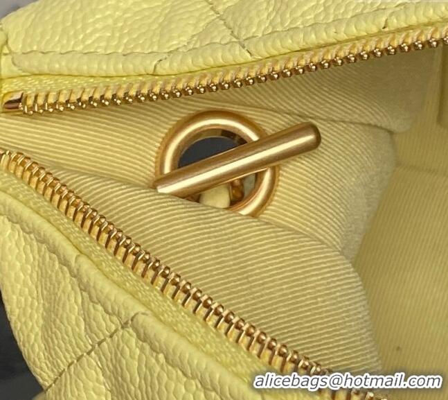 Unique Discount Chanel Grained Calfskin Clutch with Chain AP4484 Yellow 2025