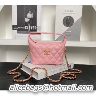 Top Quality Chanel Grained Calfskin Clutch with Chain AP4484 Pink 2025