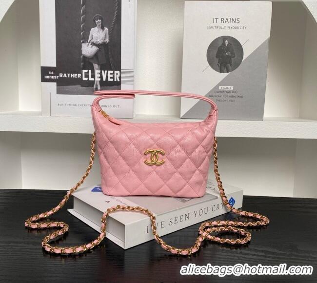 Top Quality Chanel Grained Calfskin Clutch with Chain AP4484 Pink 2025
