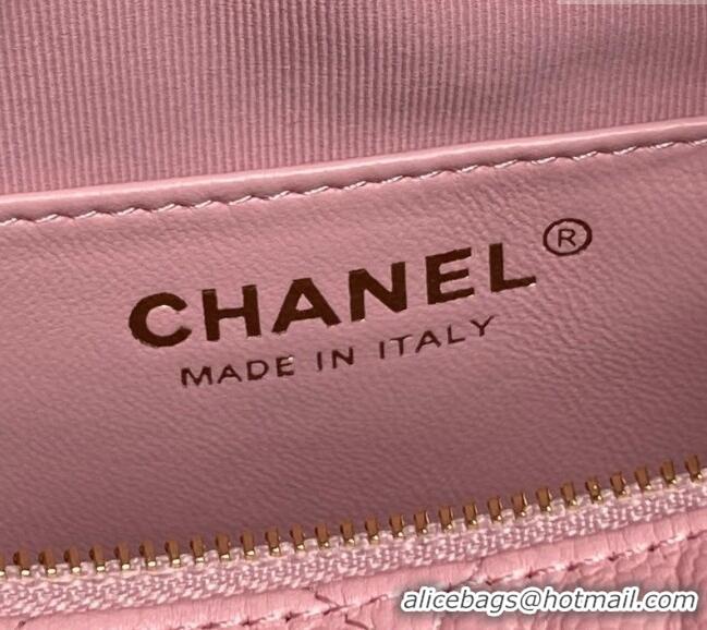 Top Quality Chanel Grained Calfskin Clutch with Chain AP4484 Pink 2025