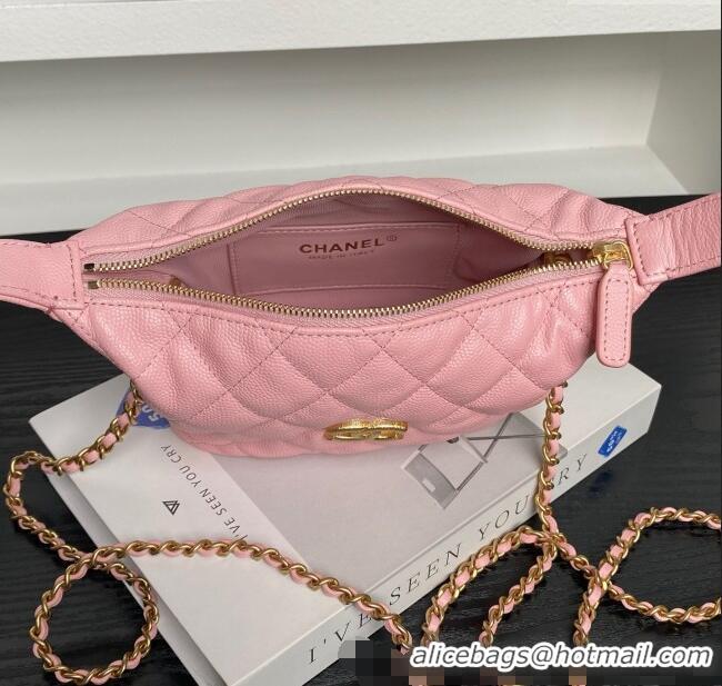 Top Quality Chanel Grained Calfskin Clutch with Chain AP4484 Pink 2025