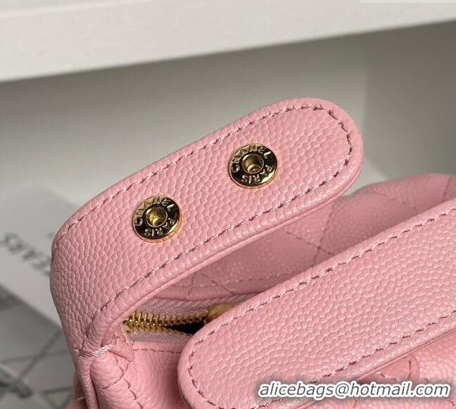 Top Quality Chanel Grained Calfskin Clutch with Chain AP4484 Pink 2025