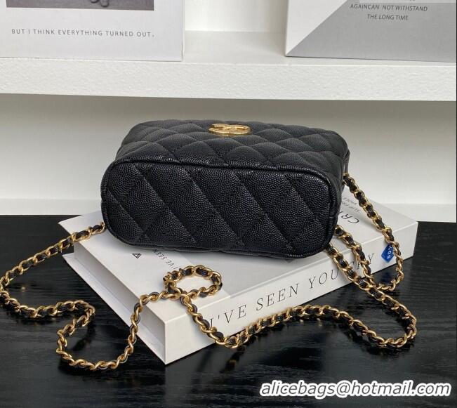 Top Quality Chanel Grained Calfskin Clutch with Chain AP4484 Black 2025