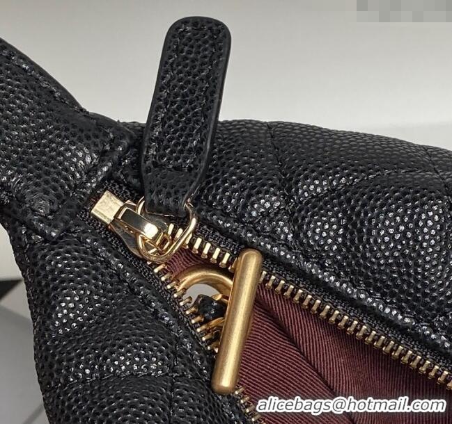 Top Quality Chanel Grained Calfskin Clutch with Chain AP4484 Black 2025