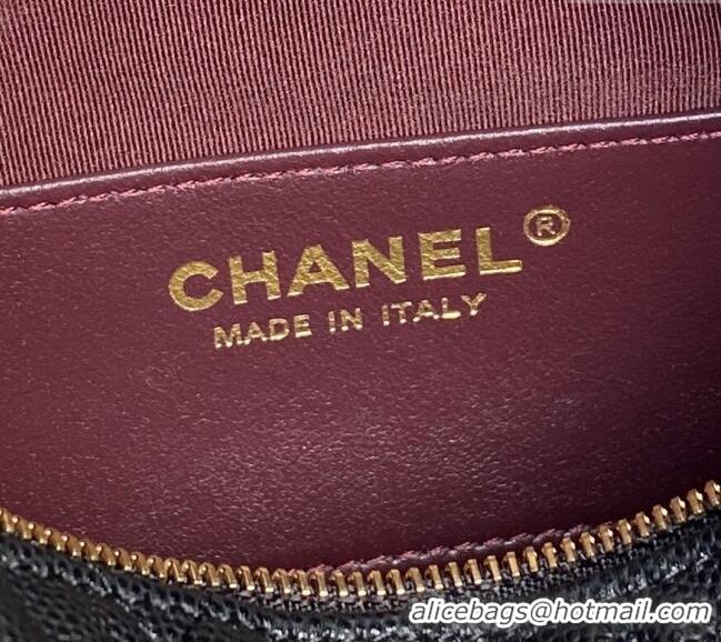 Top Quality Chanel Grained Calfskin Clutch with Chain AP4484 Black 2025