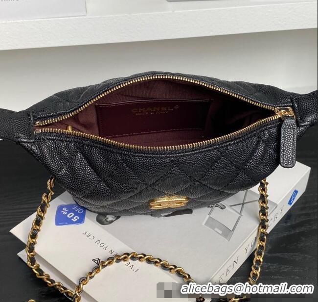 Top Quality Chanel Grained Calfskin Clutch with Chain AP4484 Black 2025
