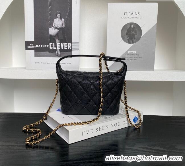 Top Quality Chanel Grained Calfskin Clutch with Chain AP4484 Black 2025