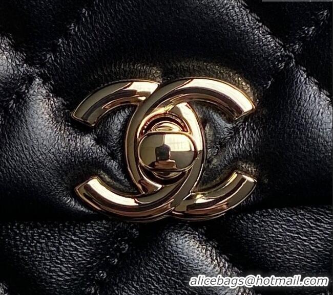 Super Quality Chanel Lambskin Clutch with Chain AP4592 Black 2025