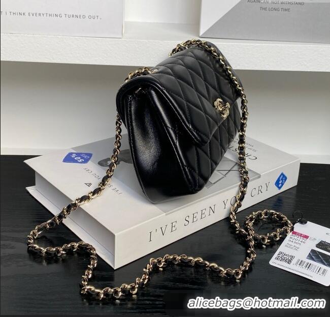Super Quality Chanel Lambskin Clutch with Chain AP4592 Black 2025