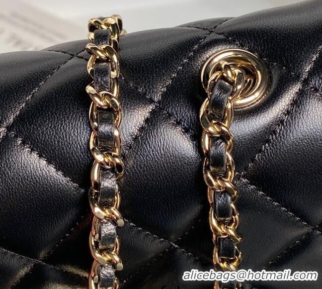 Super Quality Chanel Lambskin Clutch with Chain AP4592 Black 2025