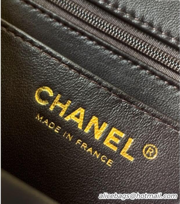 Famous Brand Chanel Vintage Lambskin Small Flap Bag CH032701 Chocolate Brown 2025