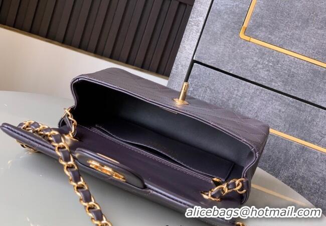 Famous Brand Chanel Vintage Lambskin Small Flap Bag CH032701 Chocolate Brown 2025