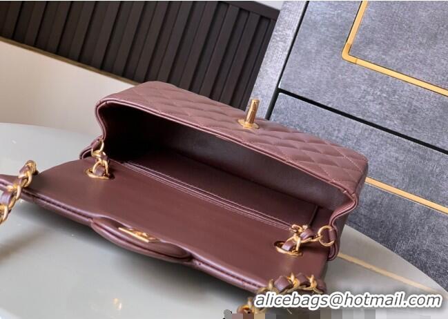 Trendy Design Chanel Vintage Lambskin Small Flap Bag CH032701 Brown 2025