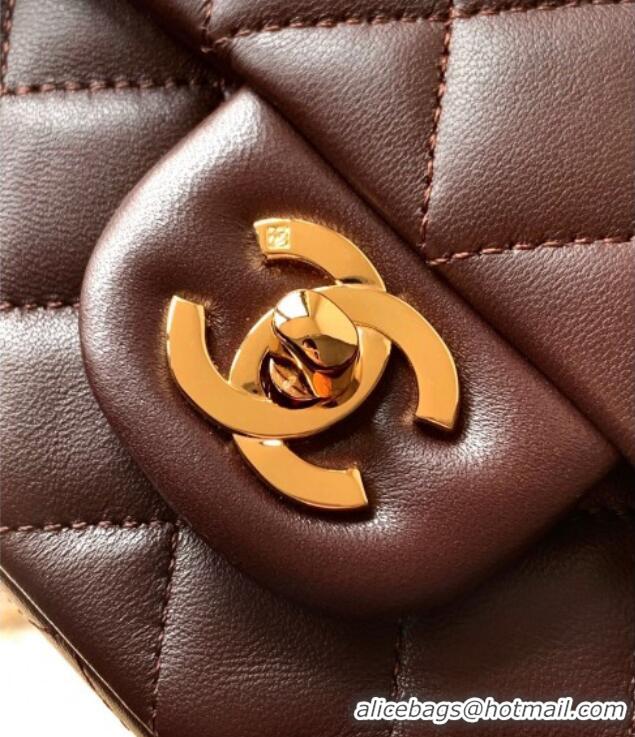 Trendy Design Chanel Vintage Lambskin Small Flap Bag CH032701 Brown 2025