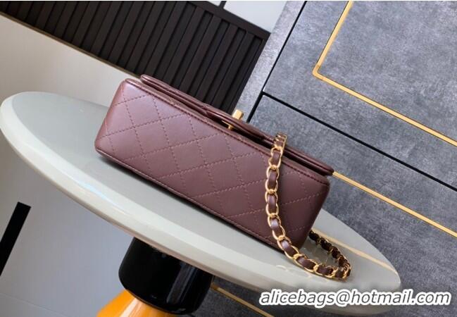 Trendy Design Chanel Vintage Lambskin Small Flap Bag CH032701 Brown 2025