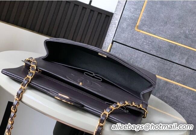 Famous Brand Chanel Vintage Lambskin Medium Flap Bag CH032701 Chocolate Brown 2025