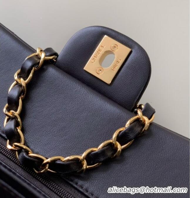 Famous Brand Chanel Vintage Lambskin Medium Flap Bag CH032701 Chocolate Brown 2025