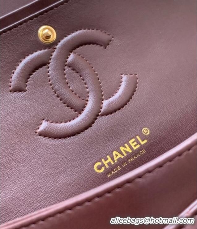 Famous Brand Chanel Vintage Lambskin Medium Flap Bag CH032701 Brown 2025