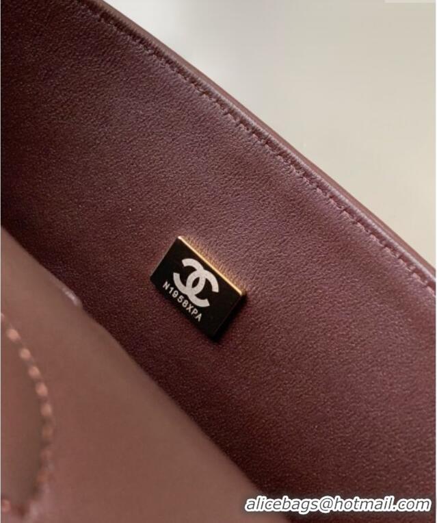 Famous Brand Chanel Vintage Lambskin Medium Flap Bag CH032701 Brown 2025