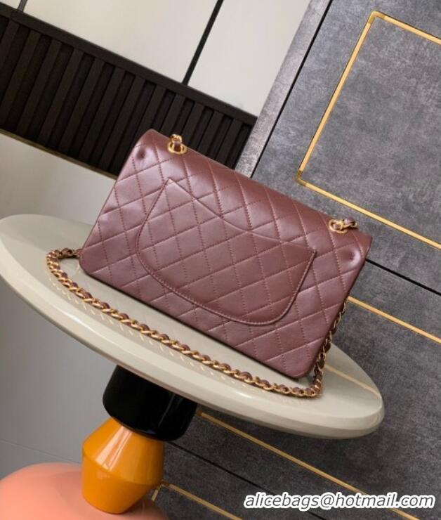 Famous Brand Chanel Vintage Lambskin Medium Flap Bag CH032701 Brown 2025