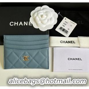 Top Quality Chanel Grained Calfskin Card Holder Wallet AP4472 Green 2025