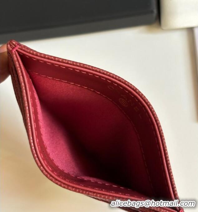 Well Crafted Chanel Grained Calfskin Card Holder Wallet AP4472 Red 2025