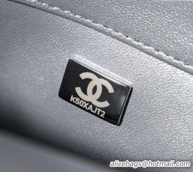 Well Crafted Chanel Tweed & Sequins Mini Flap Bag CH052604 Grey 2025