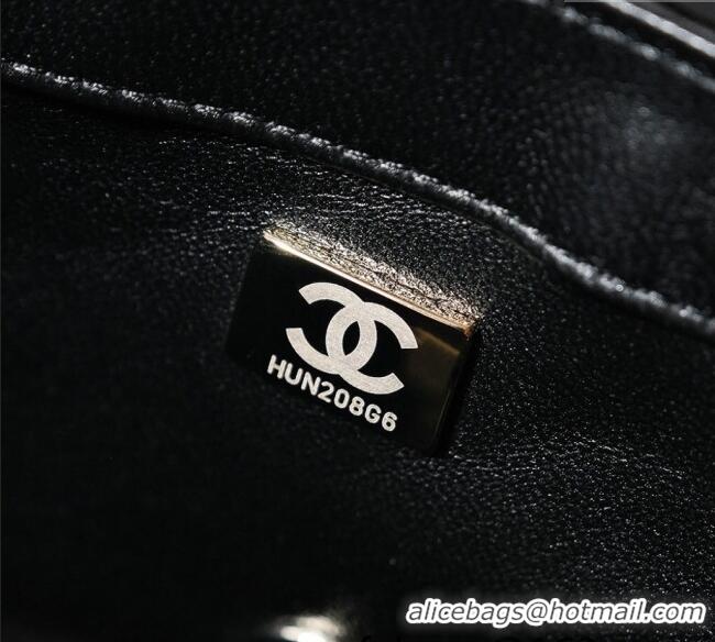 Famous Brand Chanel Tweed & Sequins Mini Flap Bag CH052604 Black 2025