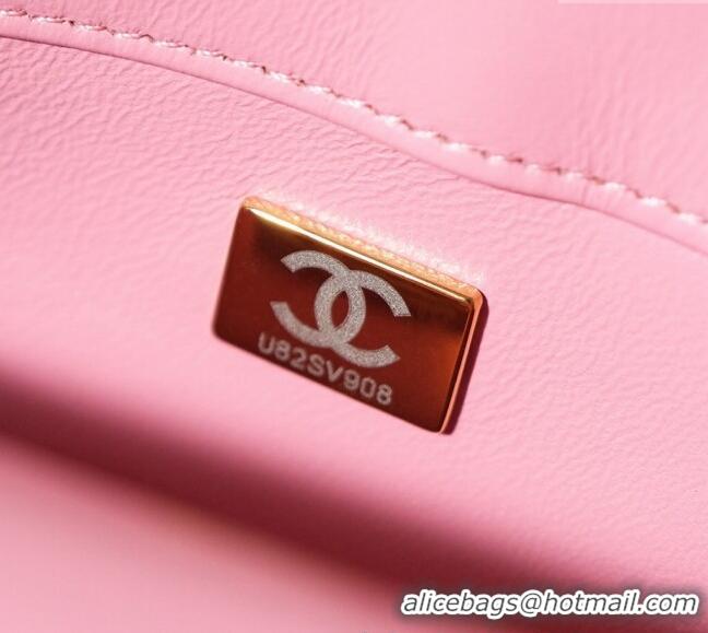 Luxury Cheap Chanel Tweed & Sequins Mini Flap Bag CH052604 Pink 2025