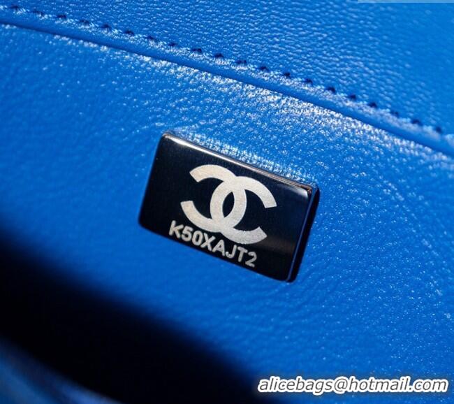 Super Quality Chanel Tweed & Sequins Mini Flap Bag CH052604 Blue 2025