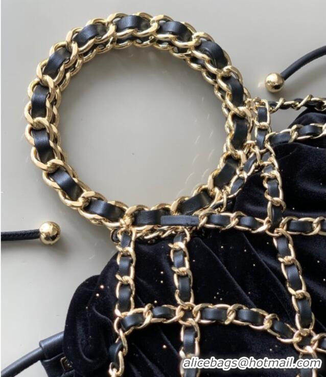 Top Quality Chanel Chain Mesh & Velvet Clutch CH052669 2025