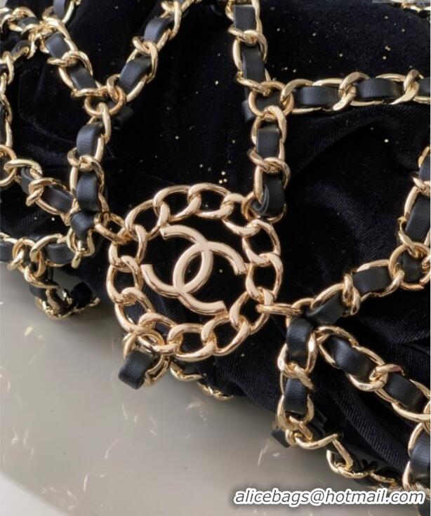 Top Quality Chanel Chain Mesh & Velvet Clutch CH052669 2025