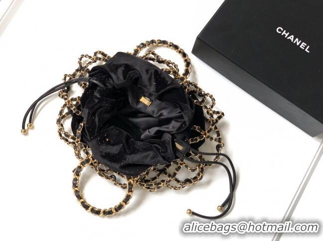 Top Quality Chanel Chain Mesh & Velvet Clutch CH052669 2025