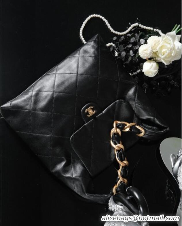 Grade Promotional Chanel Lambskin Hobo Bag CH052671 Black 2025