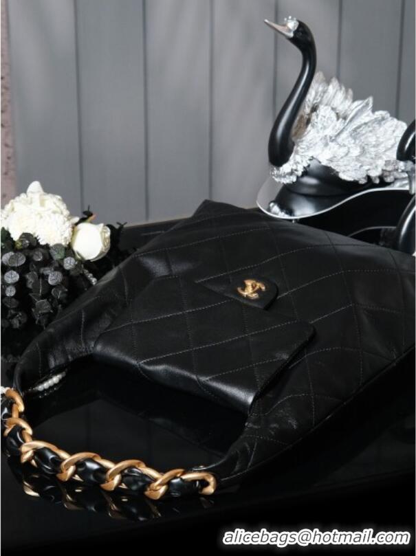 Grade Promotional Chanel Lambskin Hobo Bag CH052671 Black 2025