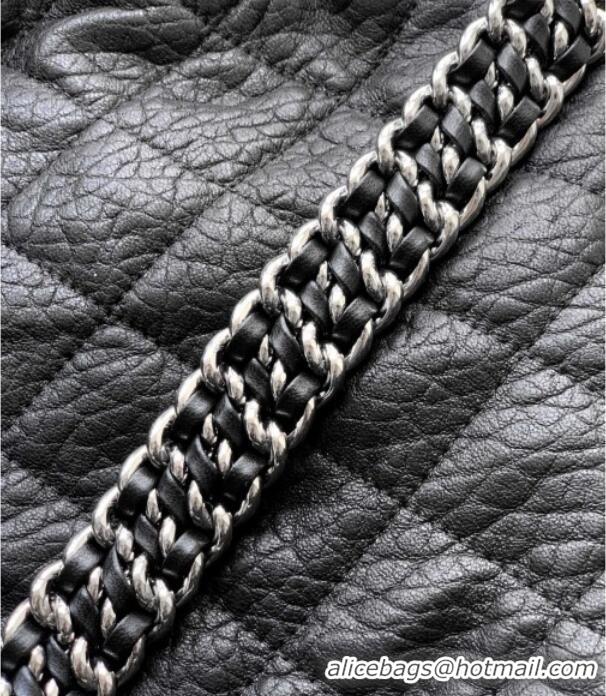 Buy Inexpensive Chanel Crinkled Supple Calfskin Hobo Bag CH052672 Black 2025