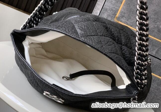 Buy Inexpensive Chanel Crinkled Supple Calfskin Hobo Bag CH052672 Black 2025