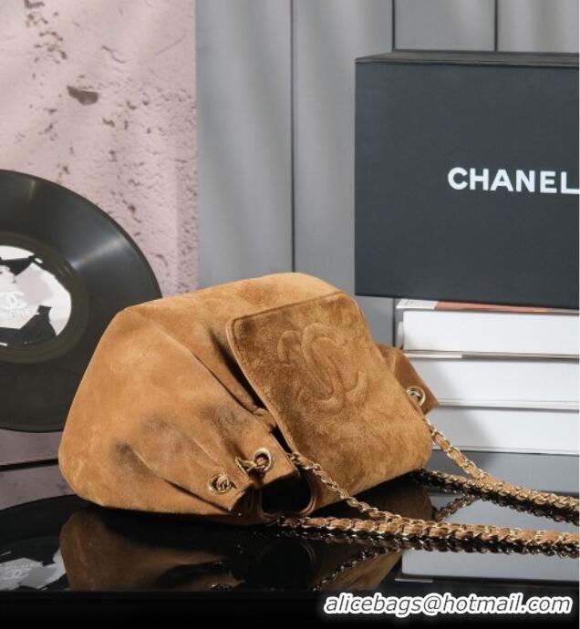 Buy Discount Chanel Suede Flap Bag CH052673 Brown 2025