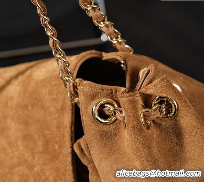 Buy Discount Chanel Suede Flap Bag CH052673 Brown 2025