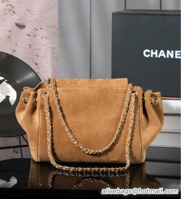 Buy Discount Chanel Suede Flap Bag CH052673 Brown 2025