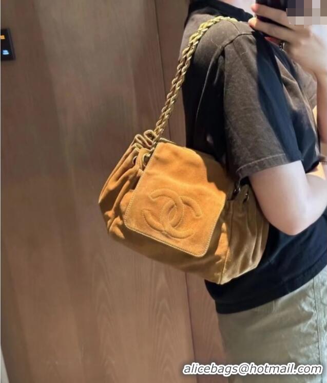 Buy Discount Chanel Suede Flap Bag CH052673 Brown 2025