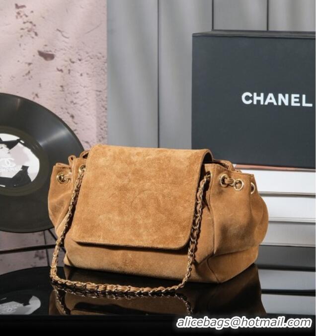 Buy Discount Chanel Suede Flap Bag CH052673 Brown 2025