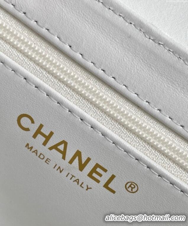 Top Grade Chanel Sequins Mini Shopping Bag AS4416 White 2025