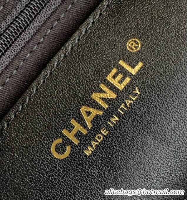 Best Price Chanel Large Bucket Bag in Shiny Lambskin AS5406 Black/Gold 2025