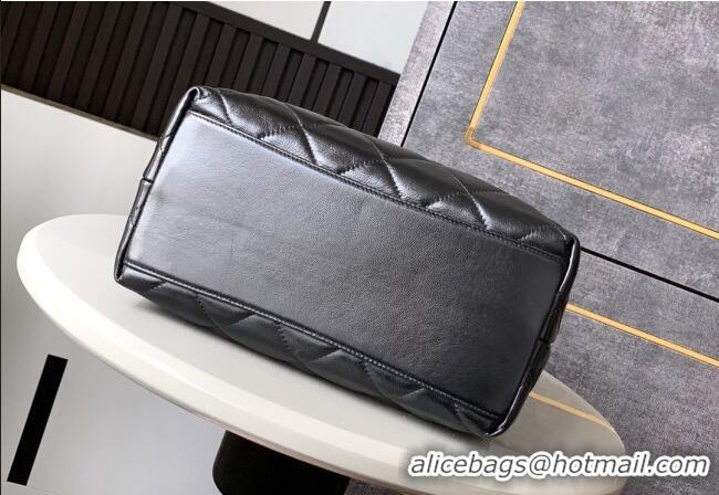 Free Shipping Chanel Quilted Lambskin Hobo Bag with Chain Buckle AS5411 Black 2025