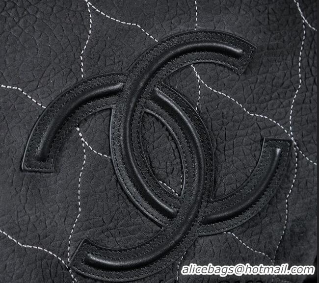 Best Price Chanel Vintage Suede Shopping Bag CH052675 Black 2025