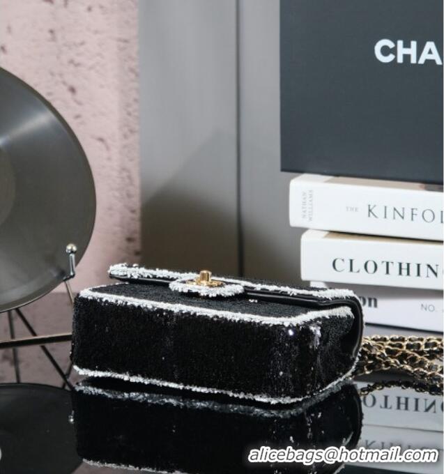 Well Crafted Chanel Sequins Mini Classic Flap Bag A69900 Black 2025