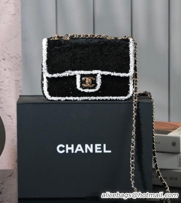 Well Crafted Chanel Sequins Mini Classic Flap Bag A69900 Black 2025