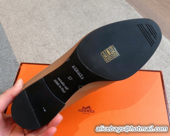 Low Cost Hermes Royal Loafers in Calfskin Leather with Fringe Brown/Purple 0419124