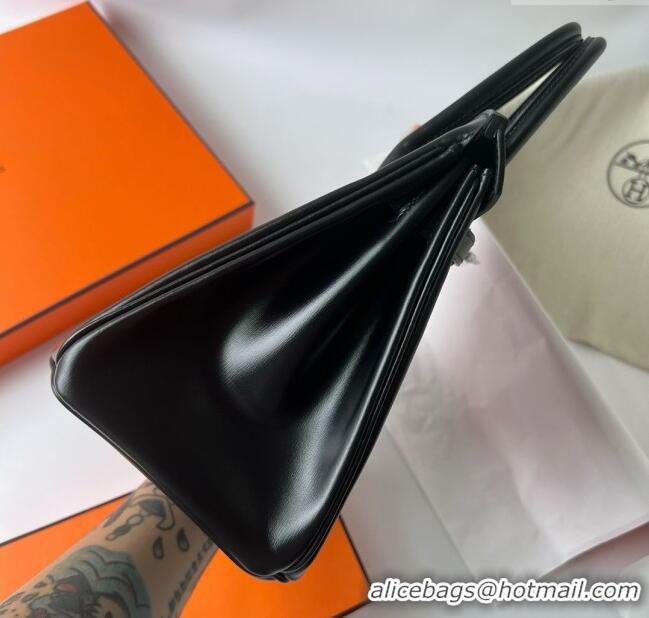 Well Crafted Hermes Birkin 25cm Bag in Original Box Leather CK89 Black/Silver 2025 (Full Handmade)